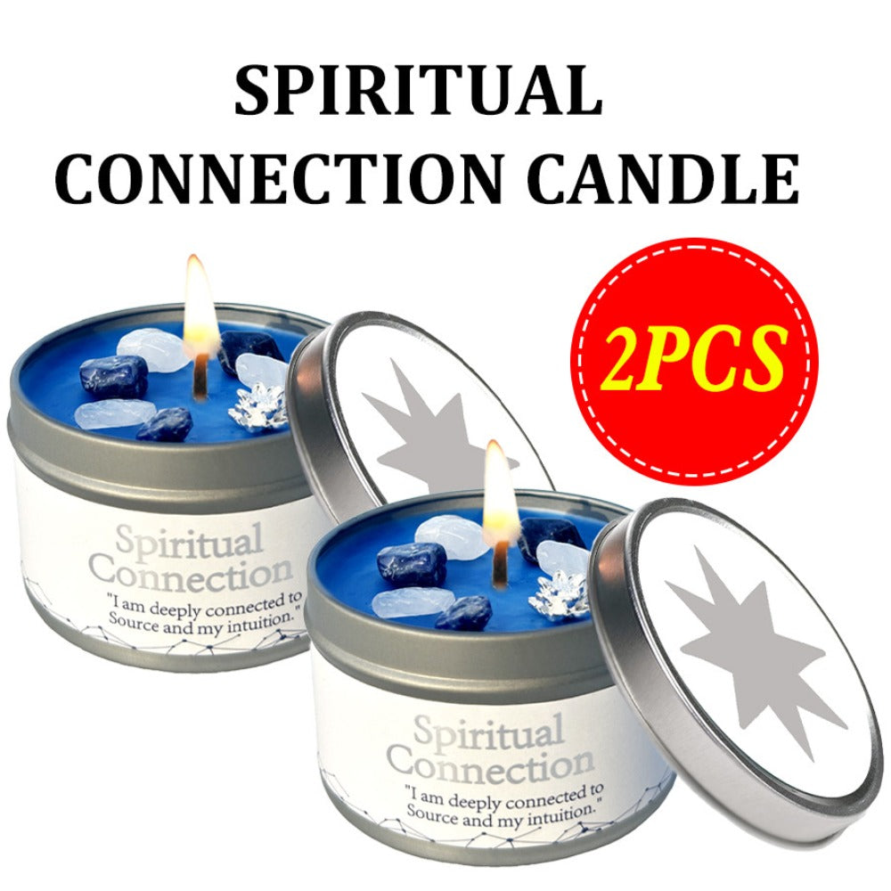 Manifestation Candles Scented Soy Wax with Golden Crystal – Law of Attraction Abundance Candle for Meditation, Yoga & Focus | Spiritual Gift for Women with Guidance Card | Christmas, Birthday, New Year