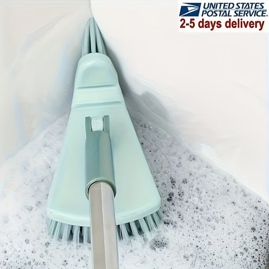Long Handle Scrub Brush 37.4 Inch, Detachable Floor Scrubber with Hard Bristles for Cleaning Shower, Bathtub, Tile, Bathroom, Kitchen, Balcony & Walls – Stiff Bristle Deck Brush for All Seasons