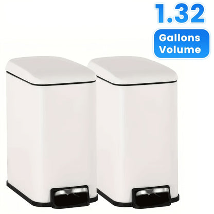 Stainless Steel Trash Can with Pedal & Removable Inner Bucket Fingerprint-Proof Kitchen Garbage Can with Hinged Lid – 5L / 30L / 50L / 13 Gallon for Kitchen, Home & Office