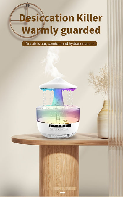 Aromatherapy Diffuser Humidifier Upgraded Colorful Raindrop Music Design 7-Color LED Night Light Large Capacity Quiet Operation for Bedroom Office Valentine Gift
