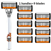 1 handle + 9 blades