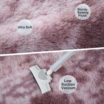 Tie Dye Plush Area Rug - Ultra Soft Thick Fluffy Durable Carpet for Living Room & Bedroom | Easy Care Portable Sofa & Coffee Table Floor Mat | Holiday Home Decor Gift Rug 63"x90" Multiple Colors