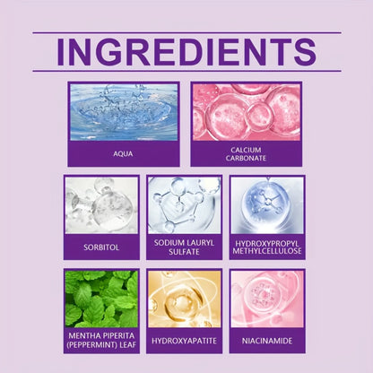 Remineralizing Toothpaste 4-Pack – 9D Purple Hypoallergenic Formula with Essential Oils, 400g Deep Cleaning Whitening Toothpaste for Sensitive Teeth, Gentle Gum Care & Fresh Breath, Daily Home & Travel Oral Hygiene