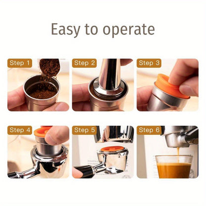 Reusable Coffee Filter Capsule for Illy Y3.2 & X7.1 Machines, Stainless Steel Refillable Coffee Pod Cup with Tamper, Eco-Friendly Reusable Espresso Capsule Accessory