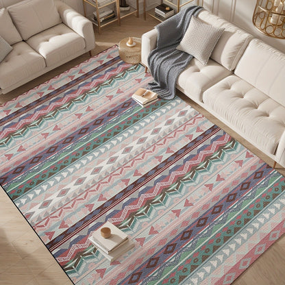 Vintage Persian Area Rug Machine Washable Non-Slip Non-Shedding Floral Indoor Carpet for Living Room Bedroom in Multiple Colors and Sizes