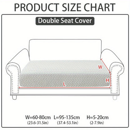 Jacquard Stretch Sofa Cover Non-Slip | Elastic Wear-Resistant Couch Slipcover, Polyester Jacquard Fabric, 1 to 4 Seat Sectional L-Shape, Armrest Backrest, Machine Washable