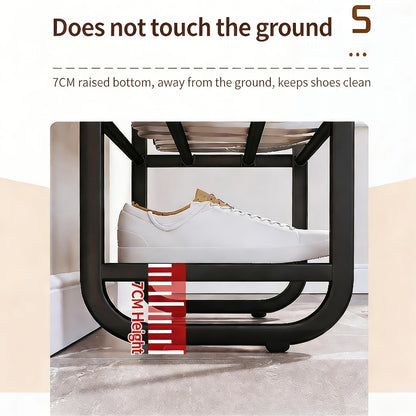 5 Layer Shoe Rack Space Saving Narrow Design | Floor to Ceiling Shoe Storage Organizer | Durable Entryway Closet Living Room Door Shoe Shelf in White