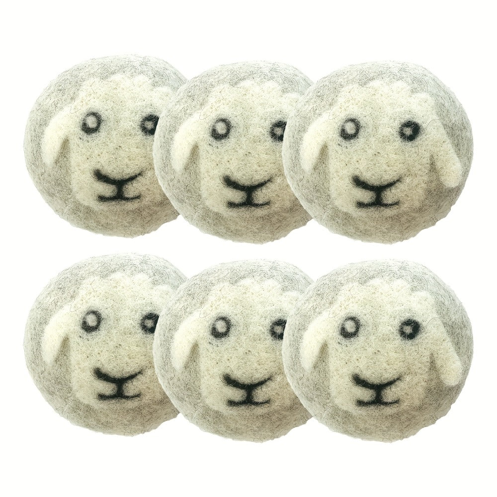 Wool Dryer Balls XL 6 Pack – 100% Natural Wool Fabric Softener, Reusable Dryer Balls Reduce Drying Time & Wrinkles, Chemical-Free Laundry Balls Safe for Baby Clothes & Sensitive Skin