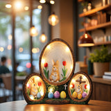 Handmade high-end resin painted golden-scented rabbit Easter egg ornament