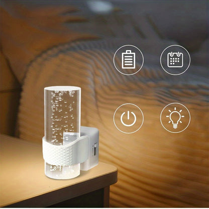 LED Plug-In Night Light with Dimmable 3000K Warm Light & Auto Sensor, 2 Pack for Hallway Bedroom