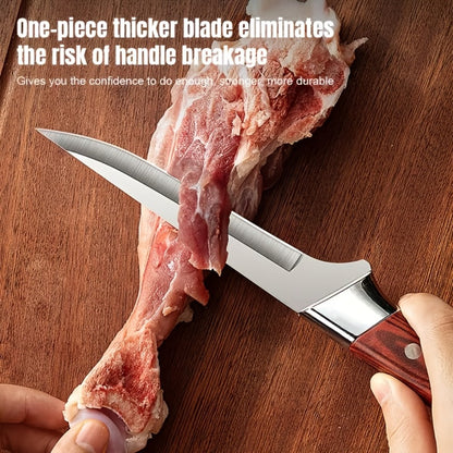 Kitchen Knife Set 3-Piece Hand Forged Stainless Steel Chef Knives with Boning Fillet & Carving Blades – Professional Butcher Set for Meat Cutting BBQ Father's Day Gift