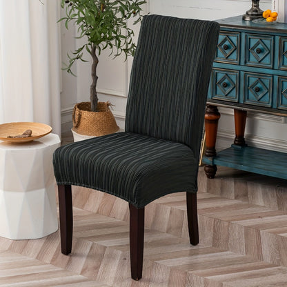 Dining Chair Covers Stretch Slipcovers Set of 4 or 6, Stain Resistant Removable Washable Chair Protector for Home Kitchen Restaurant Wedding, Spandex Jacquard Fabric, 7 Colors Available