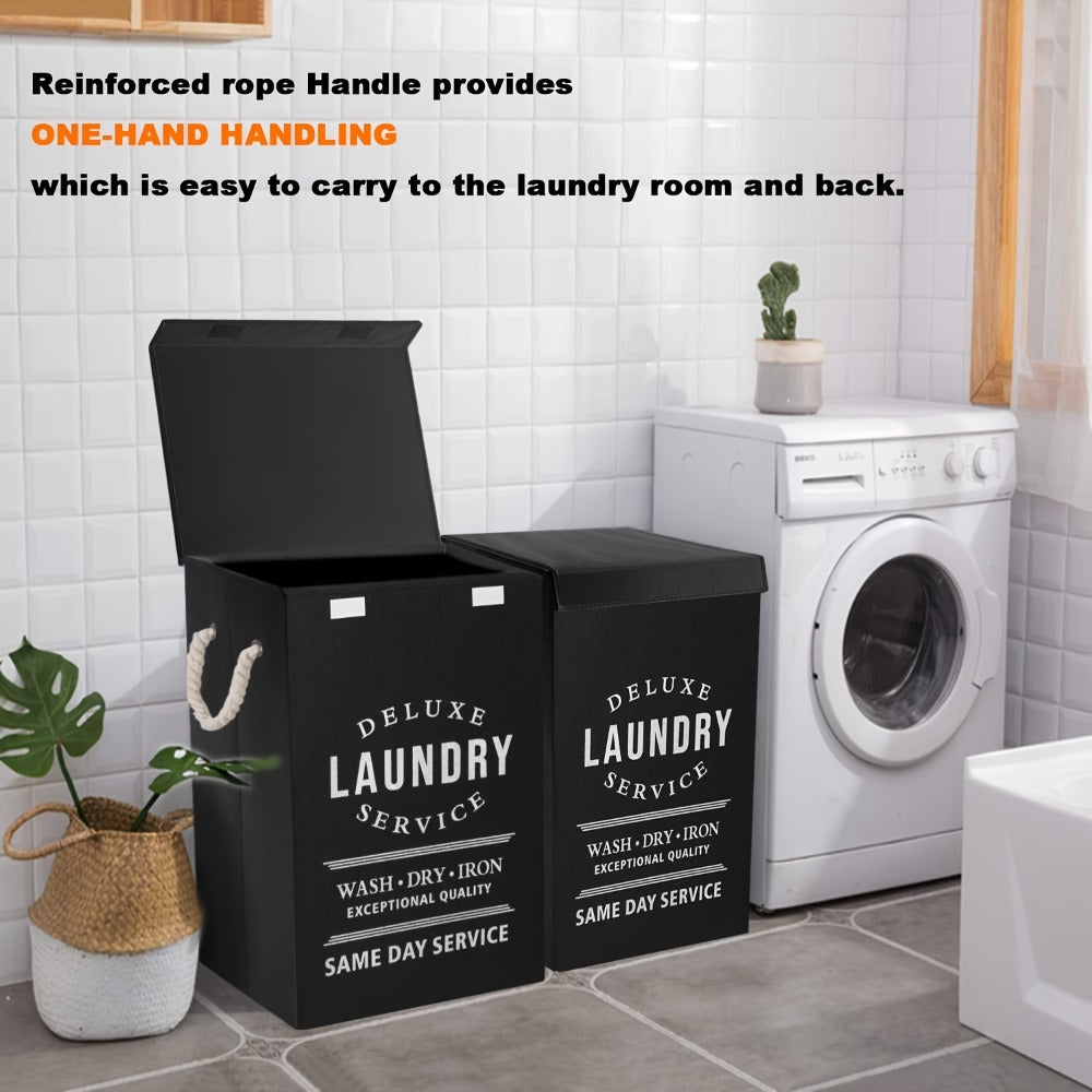 Collapsible Laundry Hamper with Lid – 22.45 Gallon Large Foldable Laundry Basket Bin for Clothes, Bedroom Organizer & Toy Storage – Black, Gray, 1-Pack & 3-Pack Options
