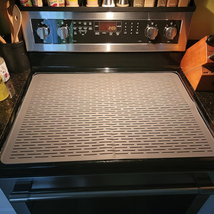 Silicone Stove Top Cover Protector 28x20 Inch – Heat-Resistant Glass Cooktop Cover for Electric & Ceramic Stoves, Scratch-Proof Surface Mat & Kitchen Dish Drying Pad