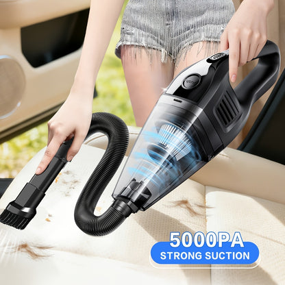 Cordless Handheld Vacuum Cleaner 5KPa 40dB Quiet Lightweight Rechargeable with Crevice Tool for Home Kitchen Car Office Pet Hair