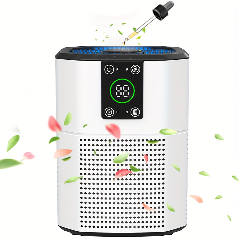 Pet Air Purifier for Home – ULPA Filter Removes Dust, Odor & Smoke, Quiet Sleep Mode, Ambient Light, 4 Modes & 9 Timer Settings for Bedroom, Office & Living Room