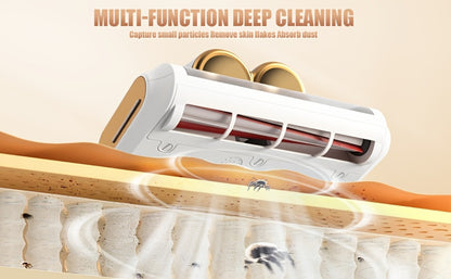 Cordless Mattress Vacuum Cleaner 16Kpa UV Light & 80000 RPM Sonic Technology, 3-Min Fast Charge Handheld Bed Vacuum for Mattress Sofa Carpet Dust Mites