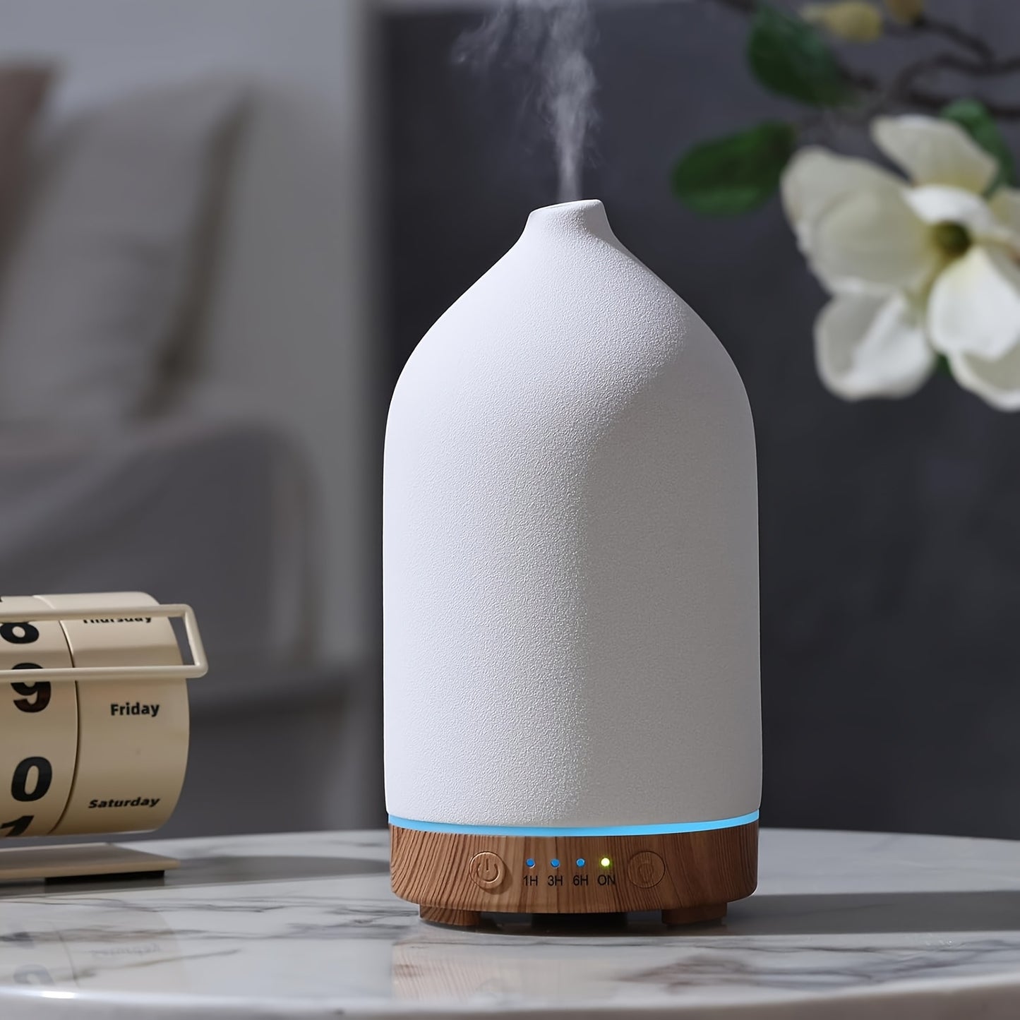 Essential Oil Diffuser Aromatherapy Humidifier with 7 Color LED Lights, Whisper-Quiet Operation, Auto Timer & Shut-Off, Cool Mist for Bedroom, Office, Yoga, Sleep — 200ml & 6.76oz Options