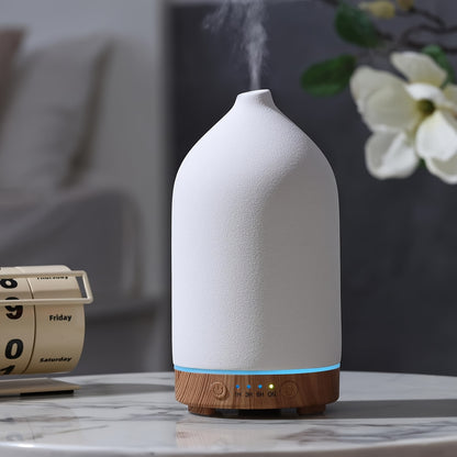 Essential Oil Diffuser Aromatherapy Humidifier with 7 Color LED Lights, Whisper-Quiet Operation, Auto Timer & Shut-Off, Cool Mist for Bedroom, Office, Yoga, Sleep — 200ml & 6.76oz Options