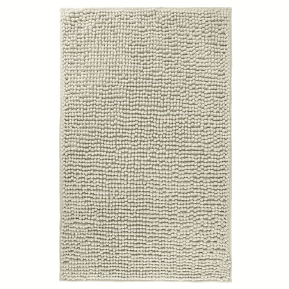Chenille Bath Rug Extra Thick Soft Absorbent Non-Slip Bathroom Mat Machine Washable, Multiple Sizes & Colors