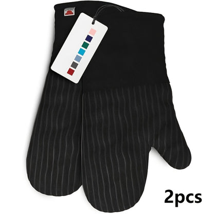Oven Mitts and Pot Holders Set 6 Piece Heat Resistant Kitchen Gloves Non-Slip Cooking Mitts with Potholder