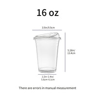 16 oz - 50 cups + 50 lids