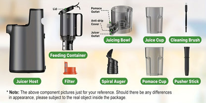 Cold Press Juicer Masticating – 350W Slow Juicer with Wide Feed Chute, 50RPM Fine Grinding, High Juice Yield, Easy to Clean, Safe Bladeless Design for Whole Fruits & Vegetables, Black & Pink