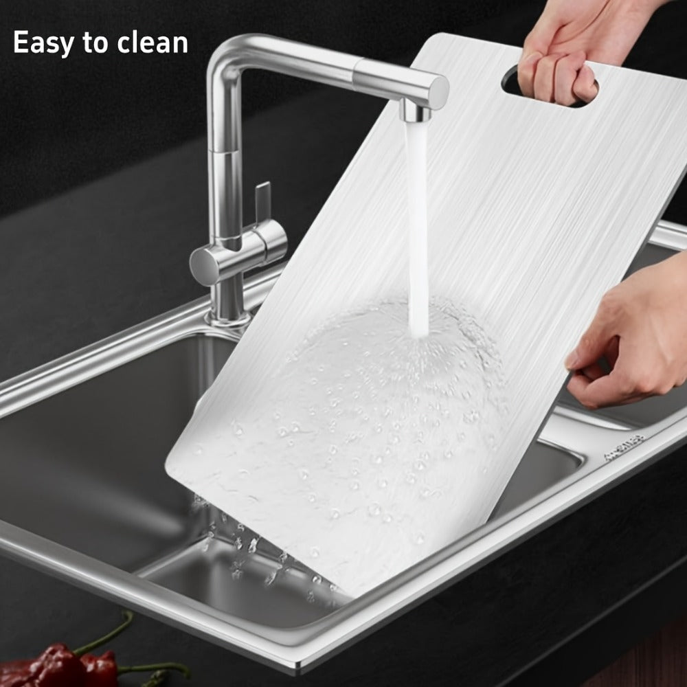 Titanium Cutting Board Set 3-Piece – 100% Pure Titanium Kitchen Chopping Boards Large Medium Small | Double Sided, Non-Porous, Odor-Free, Easy Clean | Surgical Grade Metal Cutting Board