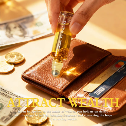 Roll On Essential Oil Attract Wealth & Money Luck 0.68oz Alcohol-Free Aromatherapy Roller Blend – Use with Diffuser Scented Candles or Directly on Skin – Manifestation Oil Perfect Holiday Gift