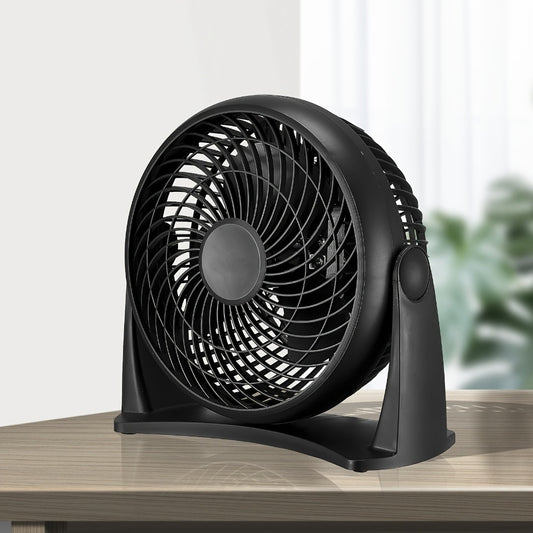 Turbo Table Fan 8 Inch 3-Speed Quiet Air Circulator, Wall Mountable with Adjustable Tilt and Carry Handle, Portable Desktop Fan for Bedroom, Office, Living Room and Home Cooling