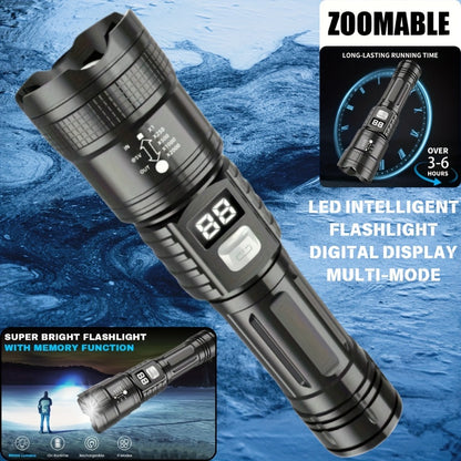Rechargeable LED Flashlight Set 4pcs - Super Bright Zoomable Tactical Flashlight with USB Charging, IP65 Waterproof, Long Range High-Power Work Light for Camping, Hiking, Emergency & Outdoor Survival