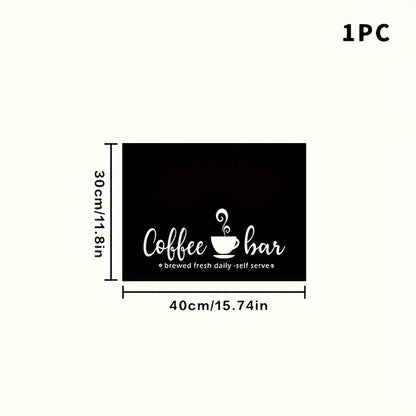 Coffee Bar Mat & Dish Drying Mat – Bohemian Absorbent Kitchen Counter Mat for Coffee Machine, Espresso Station & Countertop