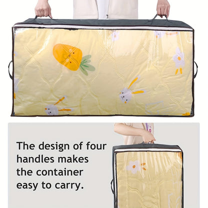 Under Bed Storage Bins Collapsible 23.78 Gal – Foldable Underbed Organizer Bags for Blankets, Clothes, Comforters, Sheets & Sweaters with Zipper Lid