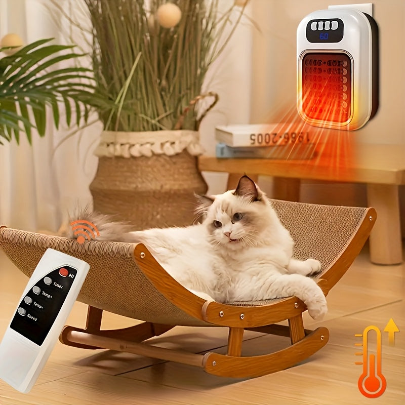 Wall Mounted Mini Electric Space Heater – Fast Heating, 3 Modes, Adjustable Temperature, Overheat & Tilt Protection, Display Screen, Portable Plug-In Heater for Home, Office, Bathroom & Pet Area