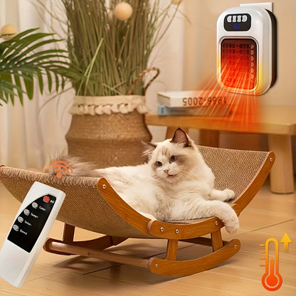 Wall Mounted Mini Electric Space Heater – Fast Heating, 3 Modes, Adjustable Temperature, Overheat & Tilt Protection, Display Screen, Portable Plug-In Heater for Home, Office, Bathroom & Pet Area
