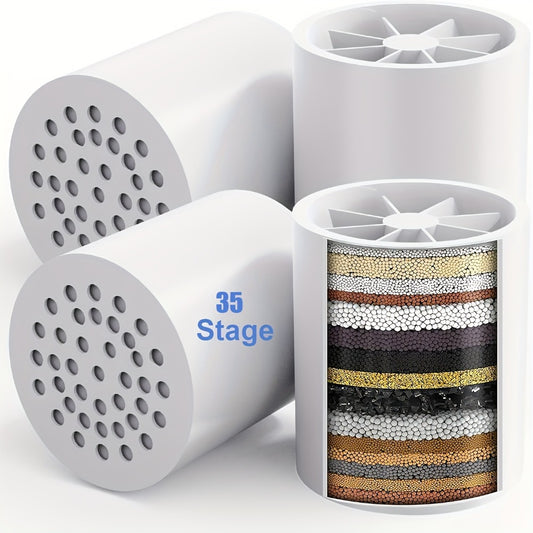 35-Stage Shower Filter Removes Chlorine Fluoride Heavy Metals Restores pH Balance Reduces Dry Itchy Skin Multiple Pack Options