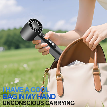 USB Rechargeable Handheld Fan 2 Pack Portable Mini Desktop Fan 1800mAh 1-100 Adjustable Wind Speed Display Lightweight for Summer Camping Travel Outdoor Indoor White Dark Gray