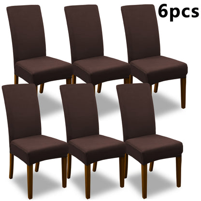 Stretch Dining Chair Covers Set | Elastic Jacquard Slipcovers for Dining Room Kitchen Wedding Office, 4pcs or 6pcs, 9 Colors, Washable Furniture Protector