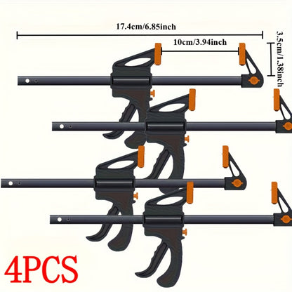 F Clamp Woodworking Quick Clamp Set Ratcheting Bar Clamp with Trigger Handle for Wood Glue DIY Projects