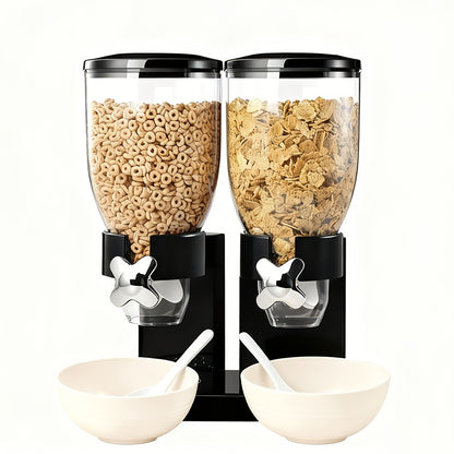 Dry Food Dispenser & Candy Organizer with Spoon Bowl Lid – Countertop Snack Container for Pantry Kitchen 17.5 Oz