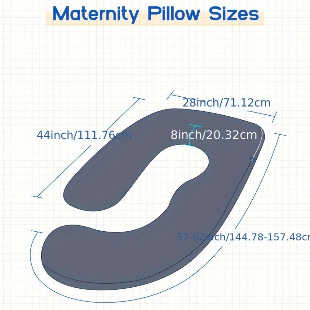 Pregnancy Pillow J-Shape 60 Inch Full Body Maternity Pillow with Velvet Cover – Back Leg Belly Support for Pregnant Women Side Sleeper Body Pillow Multiple Colors