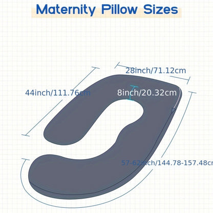 Pregnancy Pillow J-Shape 60 Inch Full Body Maternity Pillow with Velvet Cover – Back Leg Belly Support for Pregnant Women Side Sleeper Body Pillow Multiple Colors