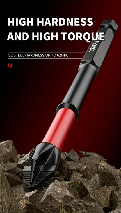 Impact Screwdriver Bits S2 Steel Anti-Slip, Magnetic Phillips Cross Drill Bit Set with Anti-Slip Teeth & High Hardness Tungsten Steel, Power Tool Bits for Home Repair, Bicycle, Furniture & DIY (2/24/60pcs)