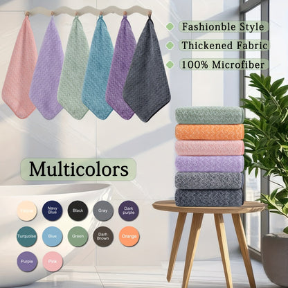 Bath Towel Set 20 Piece 100% Microfiber Absorbent Quick Dry Soft Extra Large Bath Sheets 8 Bath Towels 12 Washcloths Home Bathroom Spa Gift White Beige Gray Blue Green Purple