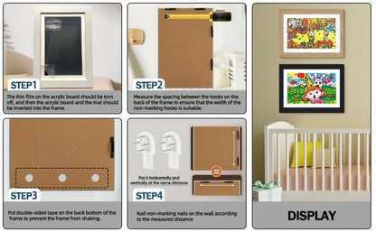 Kids Art Frame Changeable Front-Opening Display – Children Artwork Picture Frame for 8.5x11 & 10x12.5 Drawings, Paintings & School Projects, Perfect Christmas & Holiday Gift, White / Wood / Black, 2/4/8 Pack