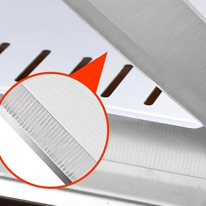 Stainless Steel Manual Meat Slicer Frozen Beef Cutter – 408 Steel Blade Rectangle Slicer for Beef Rolls Vegetables & Bone | Easy to Clean Household Meat Cutting Tool Kitchen Gadget