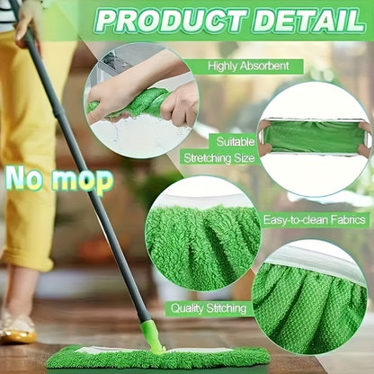 Microfiber Mop Pads 15-Pack Compatible with Swiffer Sweeper Reusable Washable Wet Dry Mopping Cloths Refill Pads for Hardwood Vinyl Tile Floors