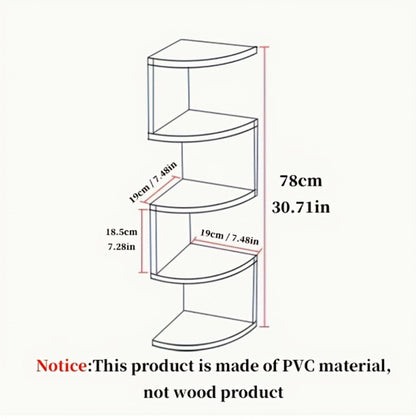 Corner Wall Shelf 3-5 Tier Floating Hanging Corner Shelf Wall Mounted Storage Organizer for Living Room Bedroom Kitchen Bathroom Office