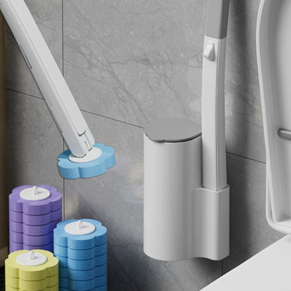 Disposable Toilet Brush Set with Replacement Brush Heads Wall Mounted or Floor Standing Bathroom Cleaning Brush Kit Hygienic No-Touch Design 19 25 31 37 49 Piece Set or Heads Only Options