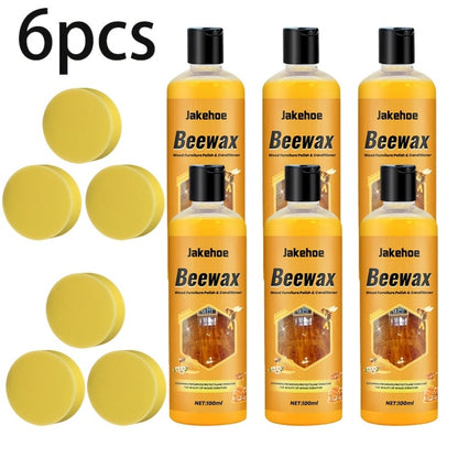 Beeswax Floor Cleaner & Polish - Natural Wood Floor Care Agent with Hydrogen Peroxide, Dust Prevention & Bright Polishing for Hardwood, Laminate & Tile Floors